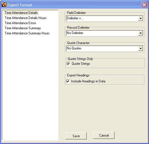 Time Attendance Configuration